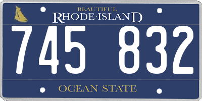 RI license plate 745832