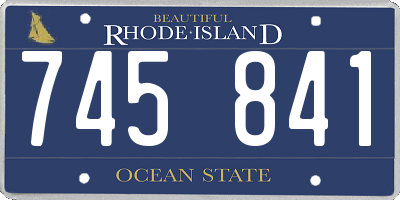 RI license plate 745841