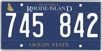 RI license plate 745842