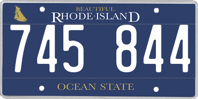 RI license plate 745844
