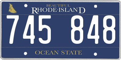 RI license plate 745848