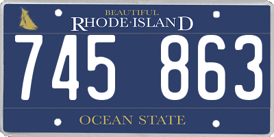 RI license plate 745863