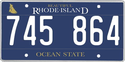 RI license plate 745864