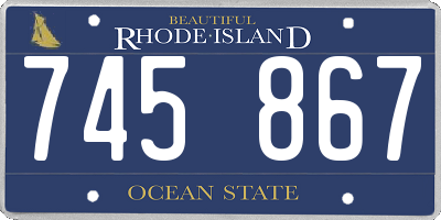 RI license plate 745867