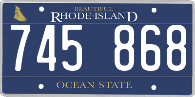 RI license plate 745868