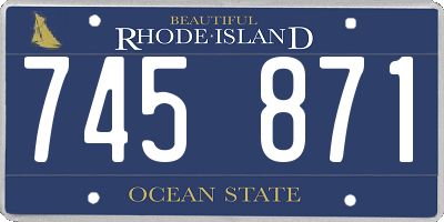 RI license plate 745871