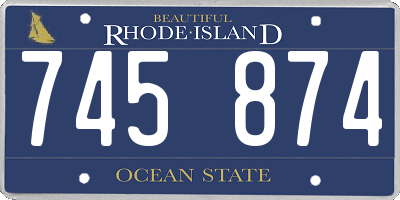 RI license plate 745874