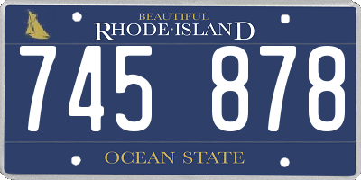 RI license plate 745878