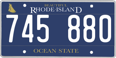 RI license plate 745880