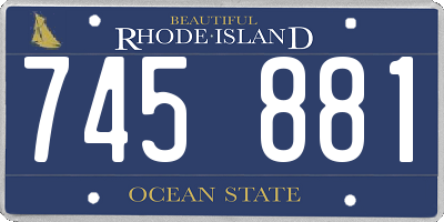 RI license plate 745881