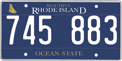 RI license plate 745883