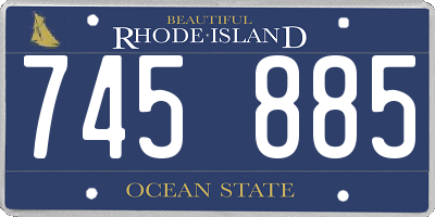 RI license plate 745885