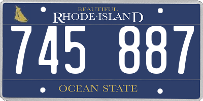 RI license plate 745887