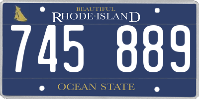 RI license plate 745889