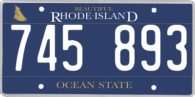 RI license plate 745893