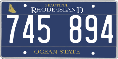 RI license plate 745894