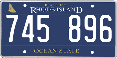 RI license plate 745896