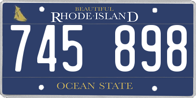 RI license plate 745898