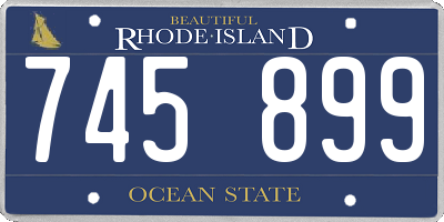 RI license plate 745899
