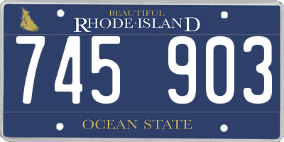 RI license plate 745903