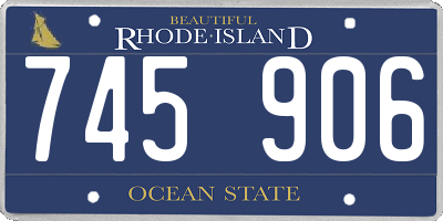 RI license plate 745906