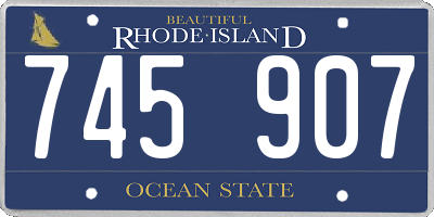 RI license plate 745907
