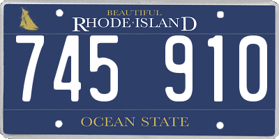 RI license plate 745910