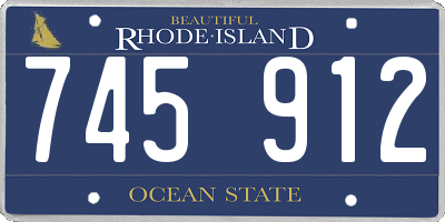RI license plate 745912