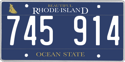RI license plate 745914
