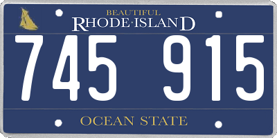 RI license plate 745915