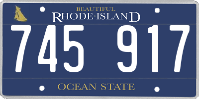 RI license plate 745917