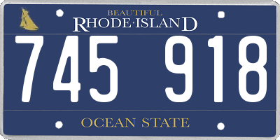 RI license plate 745918