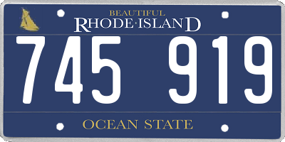 RI license plate 745919