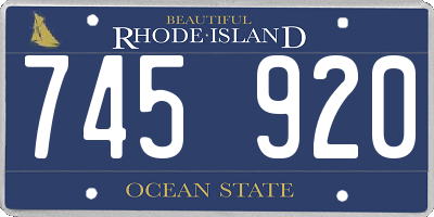 RI license plate 745920
