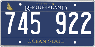 RI license plate 745922