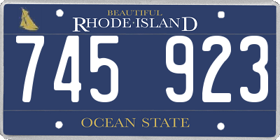 RI license plate 745923