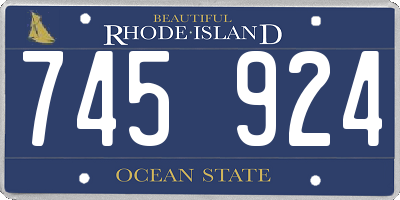RI license plate 745924