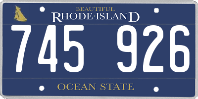 RI license plate 745926