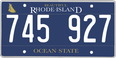 RI license plate 745927