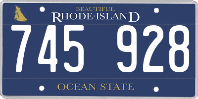 RI license plate 745928