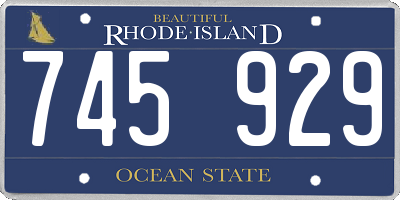 RI license plate 745929