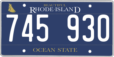 RI license plate 745930