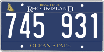 RI license plate 745931