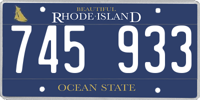RI license plate 745933