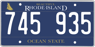 RI license plate 745935
