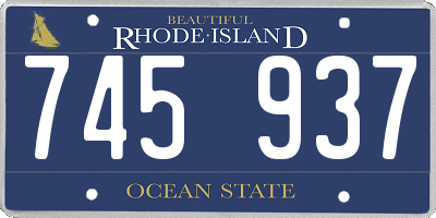RI license plate 745937
