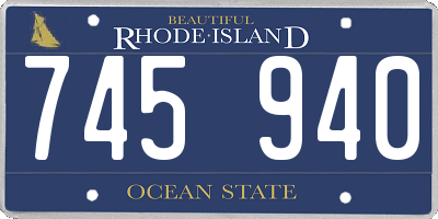RI license plate 745940