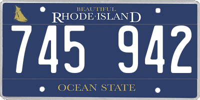 RI license plate 745942