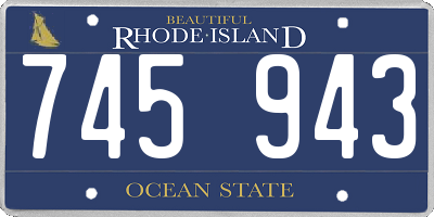 RI license plate 745943