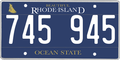 RI license plate 745945